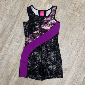 Capezio Black and Purple Kids Dance Costume